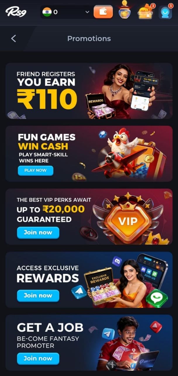 Download the latest RS9 App for an exciting fantasy sports experience on Android.
